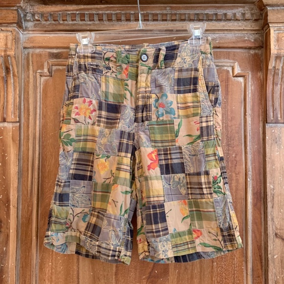 GAP Boys Hawaiian Patchwork Shorts Size 12 Slim - Picture 1 of 5